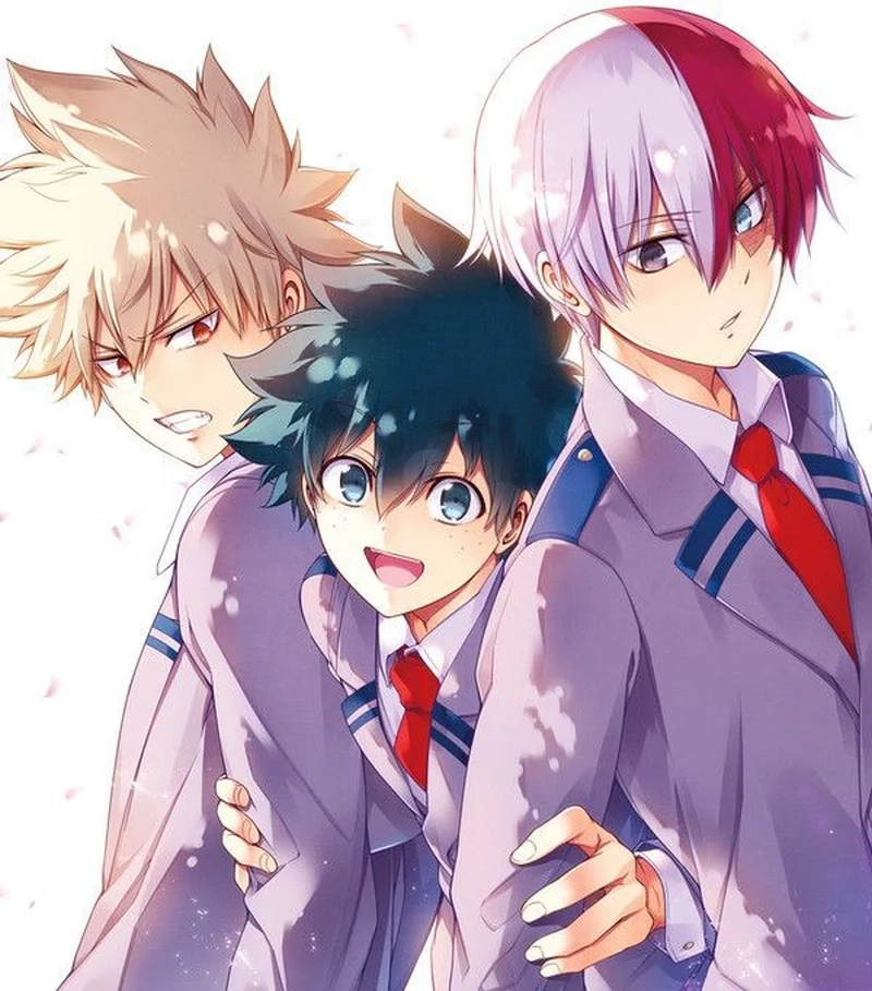 Fan art sáng tạo từ deku x shoto x bakugou