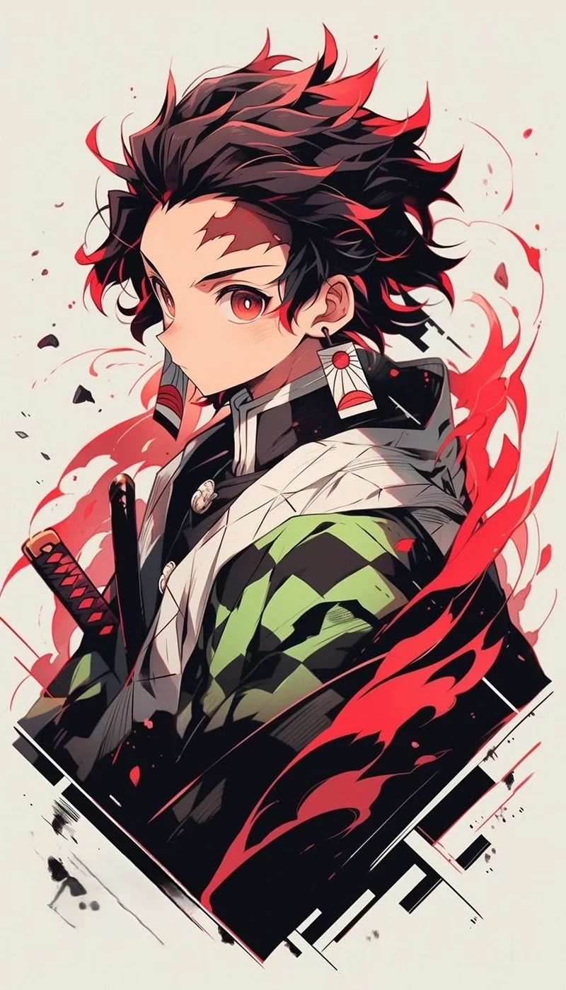 Lưu giữ khoảnh khắc chiến đấu ấn tượng ảnh tanjiro