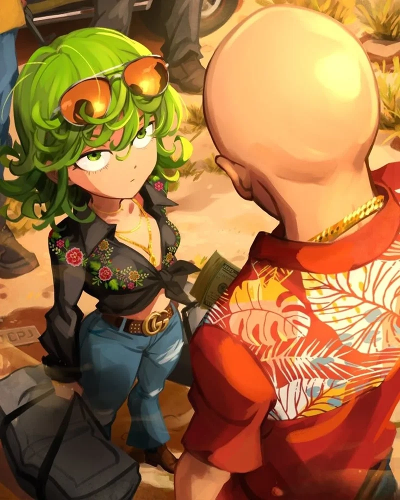 Ngắm cặp siêu anh hùng saitama x tatsumaki