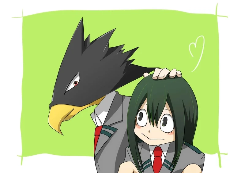 Fan art sáng tạo fumikage tokoyami x tsuyu asui