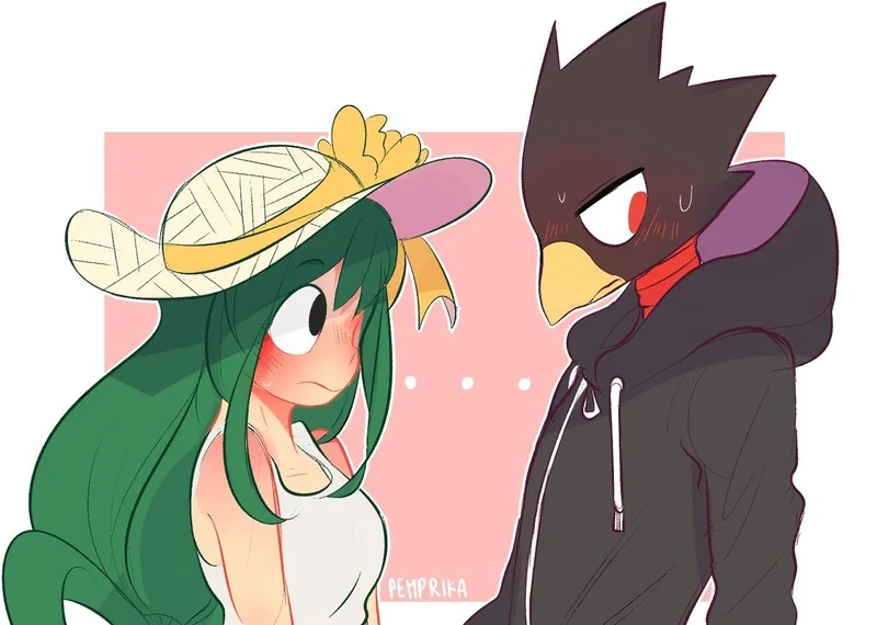 Hình ảnh nổi bật mha tokoyami x tsuyu