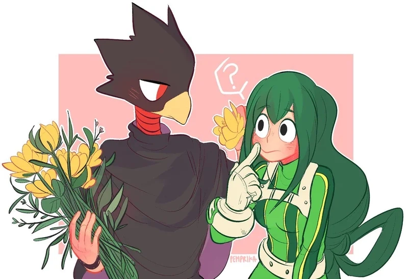 Fan art sáng tạo asui x tokoyami