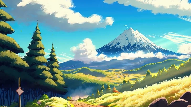 Khám phá thế giới sống động với tranh phong cảnh anime