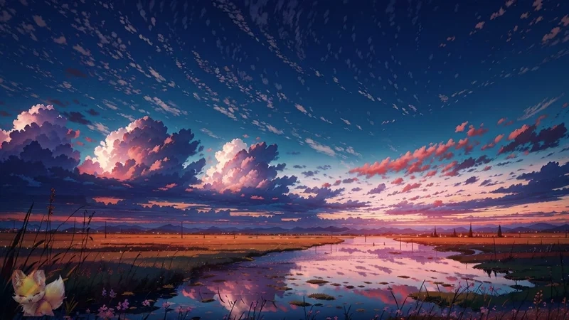 Tận hưởng cảnh sắc tuyệt vời trong ảnh phong cảnh đẹp anime