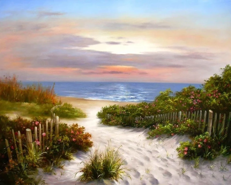 Hè rực rỡ cùng vẽ tranh phong cảnh bãi biển mùa hè