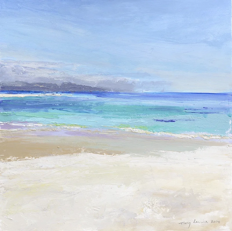 Cảnh biển sống động trong tranh vẽ cảnh biển