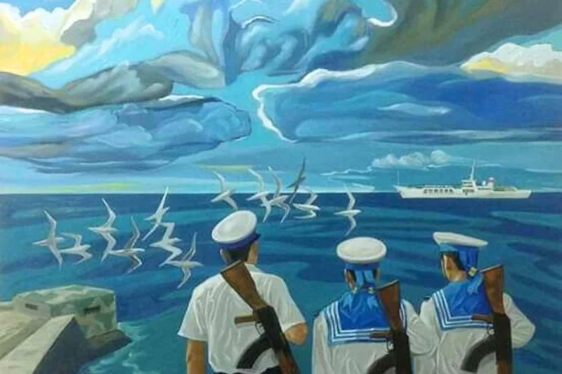 Trải nghiệm chủ đề thiên nhiên qua tranh đề tài biển đảo