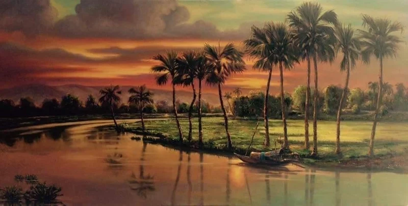 Trải nghiệm vẻ đẹp giản dị với tranh làng quê đẹp