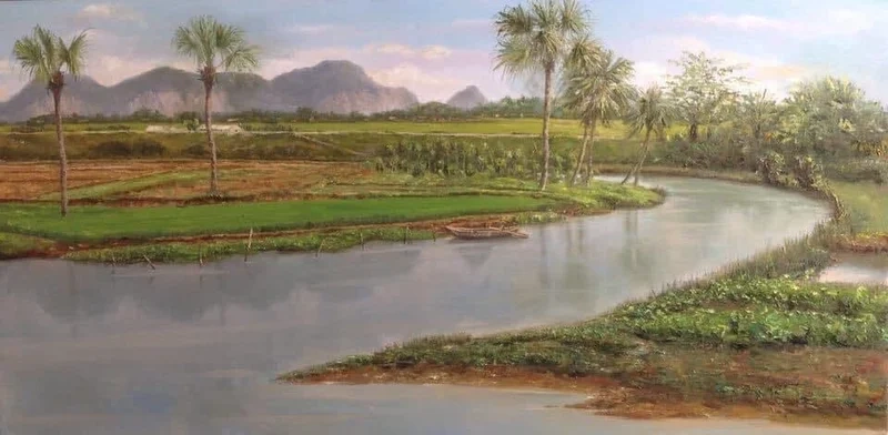 Khám phá ký ức tuổi thơ qua tranh quê hương đẹp