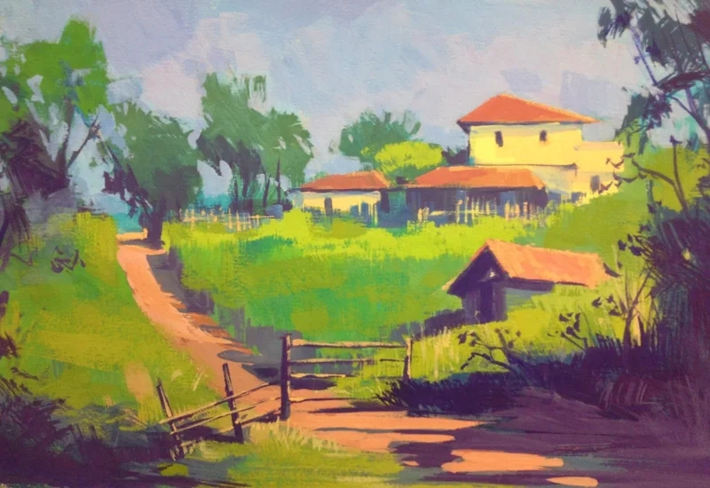 Thưởng thức vẻ đẹp thiên nhiên qua vẽ tranh phong cảnh đơn giản