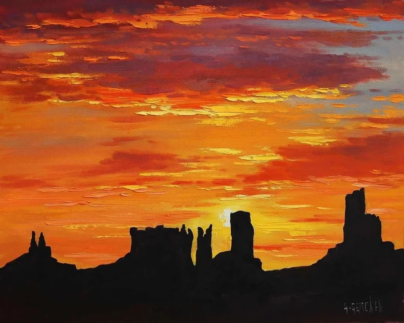 Vẽ cảnh biển tuyệt đẹp qua vẽ tranh phong cảnh hoàng hôn trên biển