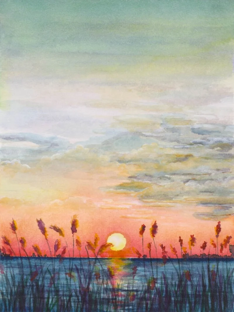 Bắt đầu dễ dàng với vẽ tranh cảnh hoàng hôn đơn giản