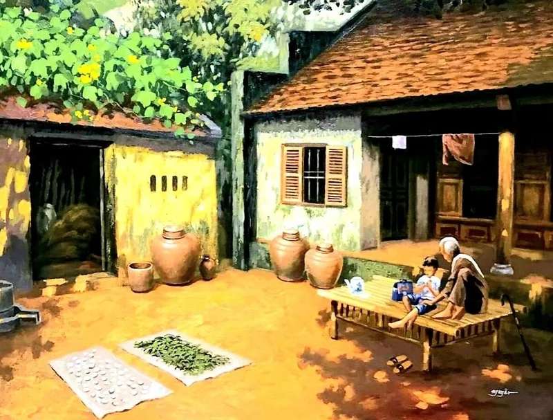 Học vẽ dễ dàng với vẽ tranh phong cảnh làng quê đẹp