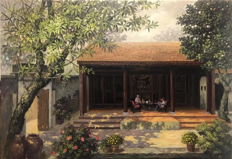 Vẽ nhanh và đẹp nhờ vẽ tranh phong cảnh làng quê đơn giản