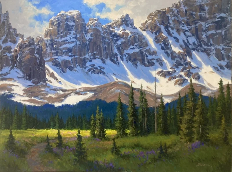 Khung cảnh hùng vĩ qua tranh phong cảnh núi