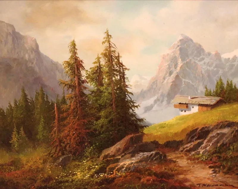 Nghệ thuật sống động với tranh phong cảnh núi rừng đẹp