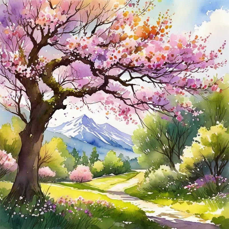 Thưởng ngoạn thiên nhiên qua tranh vẽ cảnh mùa xuân