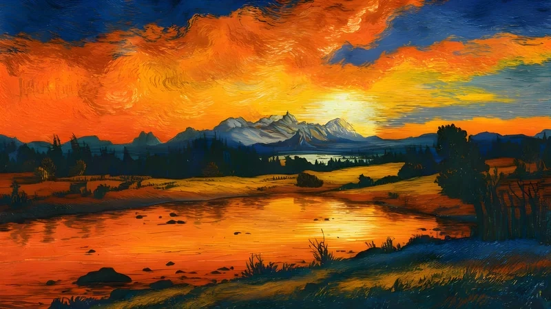 Thưởng thức sự bình yên với ảnh tranh phong cảnh thiên nhiên đẹp