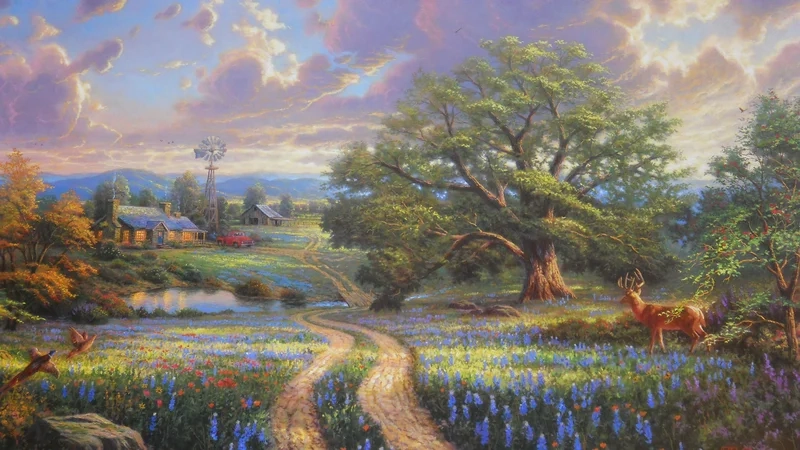 Vẽ nhanh và dễ với tranh phong cảnh thiên nhiên đơn giản