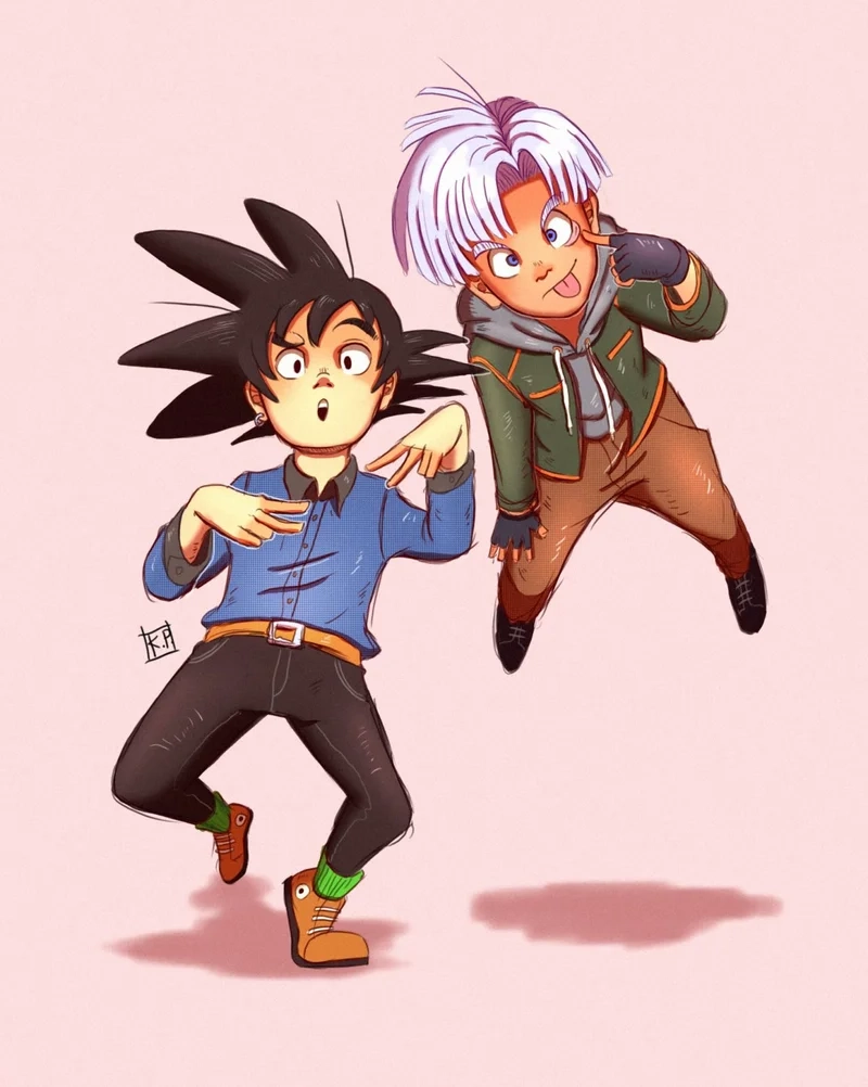 Cặp đôi nhí nổi bật trunks goten