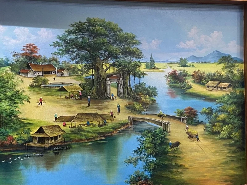 Hòa mình vào thiên nhiên với vẽ tranh cảnh làng quê